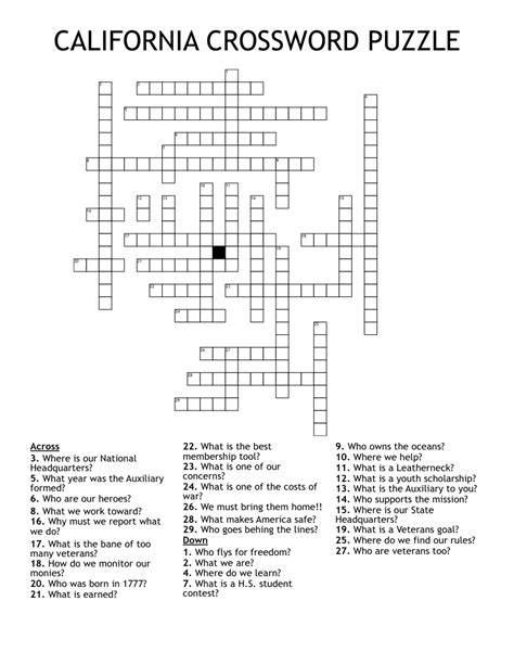 northern california city crossword clue.